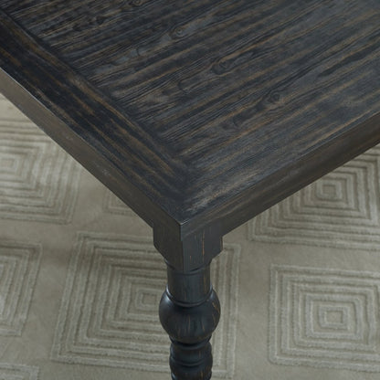Leviton Urban Style Dark Wash Wood Dining Set: Table, 4 Chairs and Bench, Gray