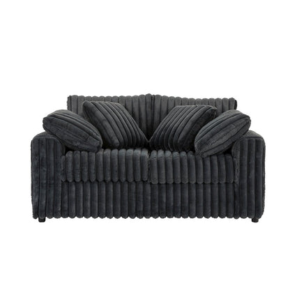 Belvoir Upholstered Stationary Loveseat, Charcoal