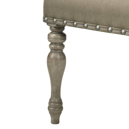 Birmingham 7-Piece Extendable Table with Nailhead Chairs Dining Set, Driftwood