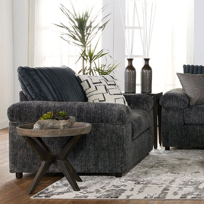Nason Wide Wale Corduroy Cuddle Chair, Charcoal