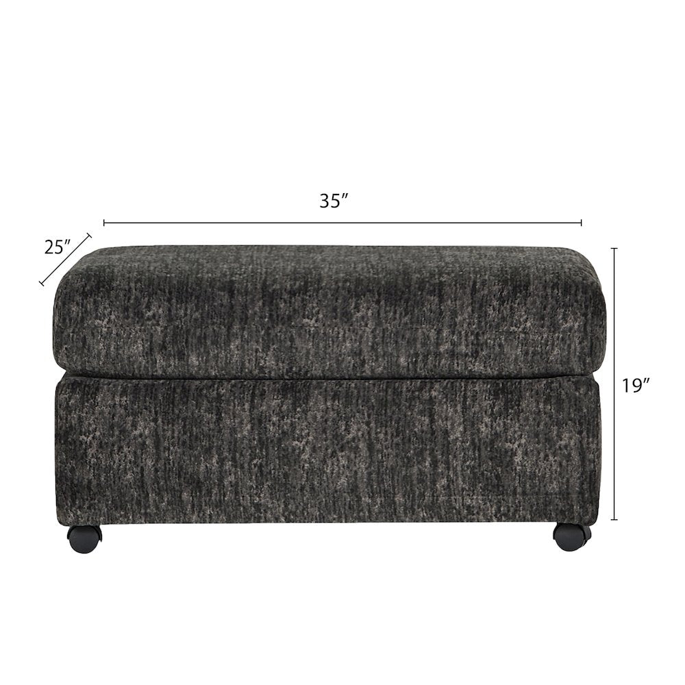 Nason Living Room Ottoman, Charcoal