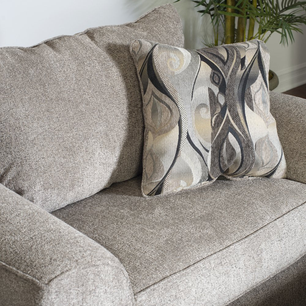 Camero Platinum Fabric Accent Chair and Ottoman Set