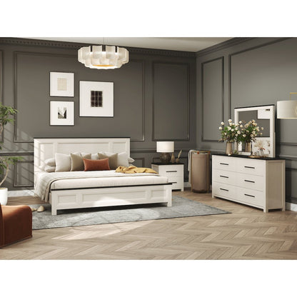 Realynn 4-Pc Bedroom Set, King Panel Bed, Dresser, Mirror, Nightstand