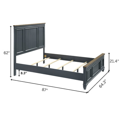 Clelane Wood Bedroom Set Panel Queen Bed, Dresser, Mirror, and Nightstand