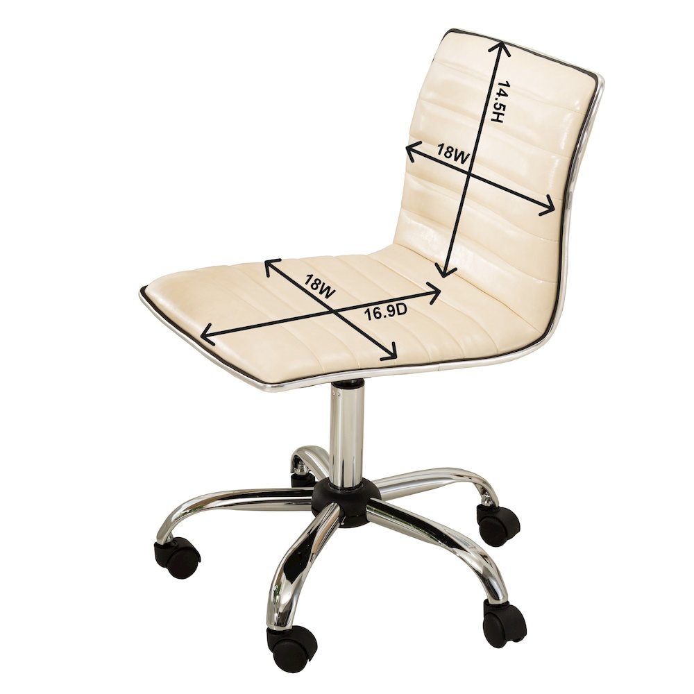 Fremo Chromel Adjustable Air Lift Office Chair in Beige