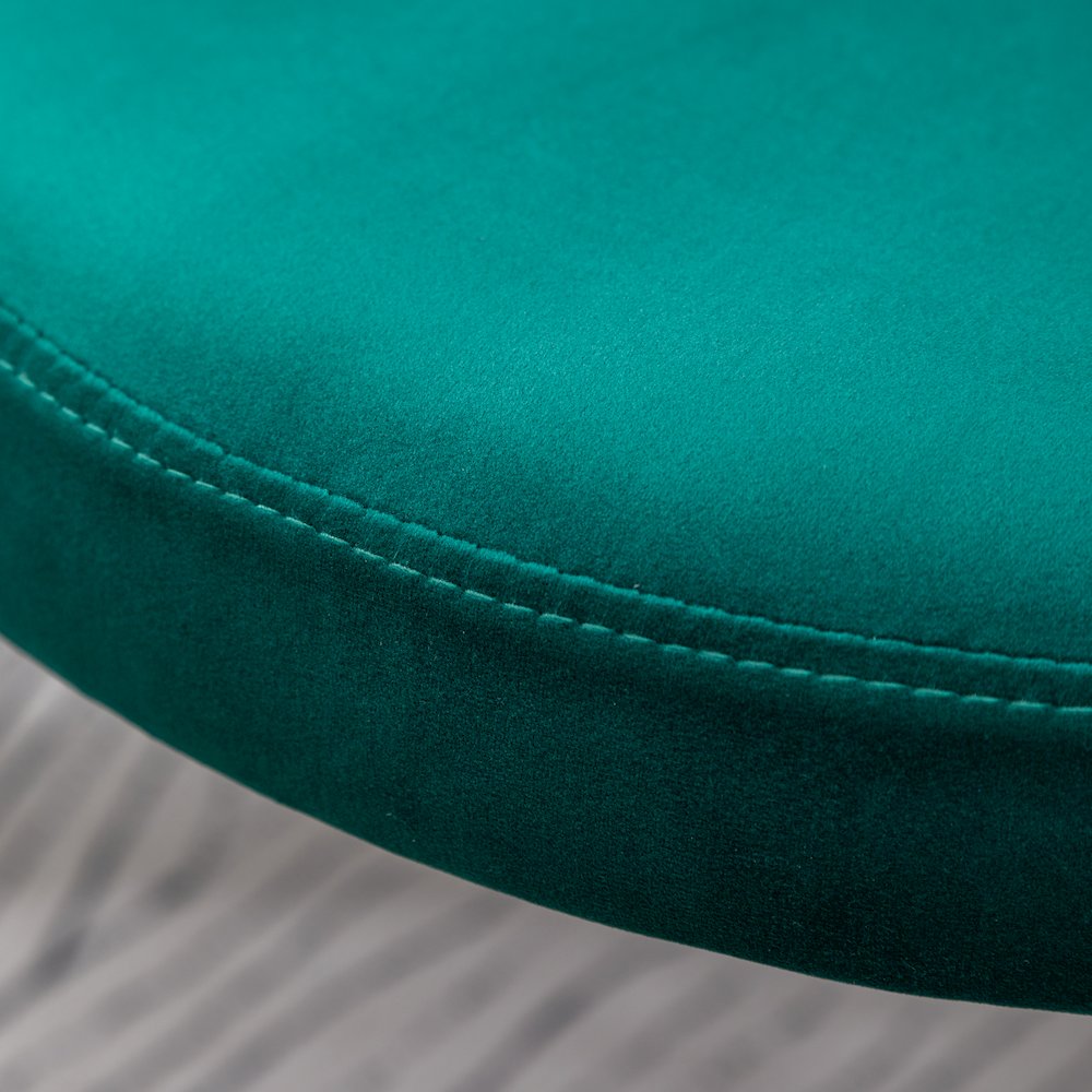 Amoa Contemporary Velvet Upholstery Dining Chair, Green, Set of 2