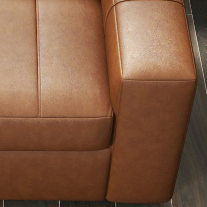 Sakan Leather Upholstered 3-Piece Living Room Set, Sofa and 2 Cutler Chairs