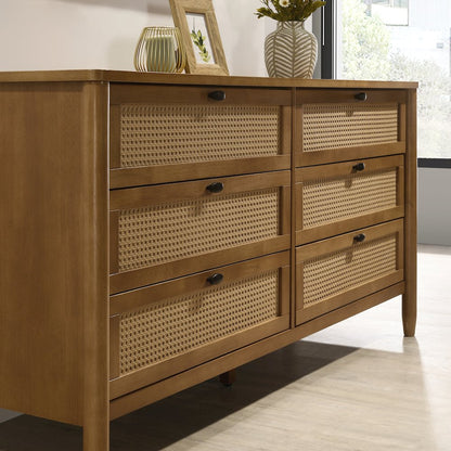 Vichy 4-Pc Bedroom Set with Queen Bed, Dresser, Mirror, Nightstand