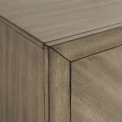 Bedroom Set: Queen Bed, Dresser, Mirror, 2 Nightstands, Chest in Weathered Sand
