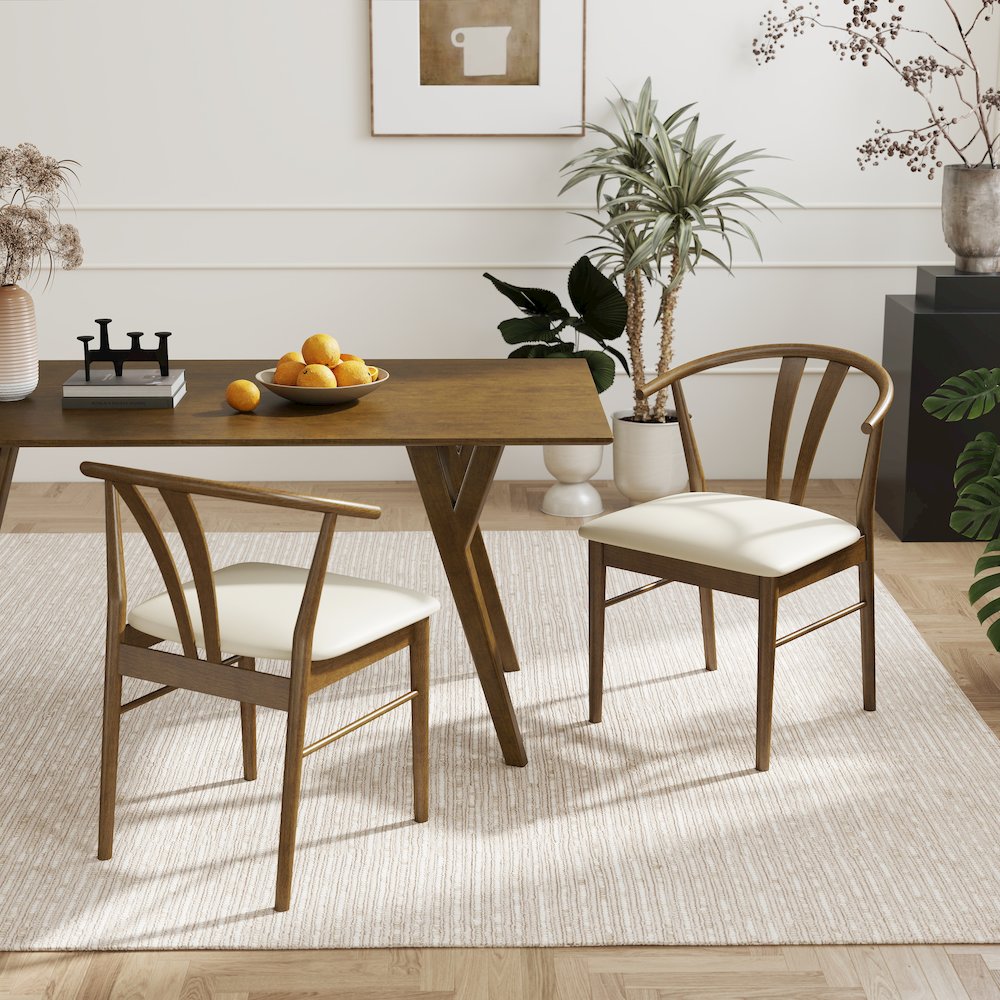 Lavin Wishbone Dining Chairs, Set of 2, Walnut