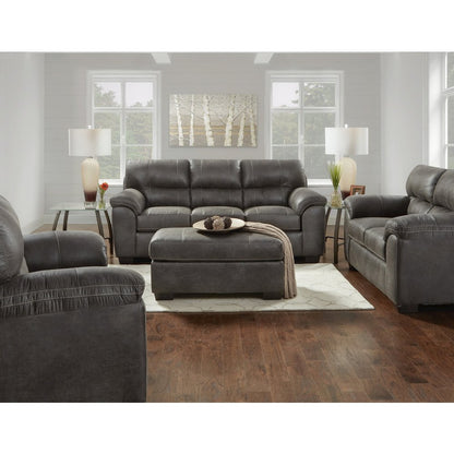 Tirana Contemporary Fabric Cocktail Ottoman in Sequoia Ash