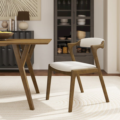 Lavin Black Finish Upholstered Dining Chairs, Set of 2