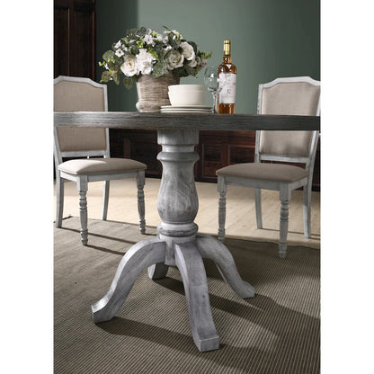 Iris Weathered White Wood 5-Pc Dining Set