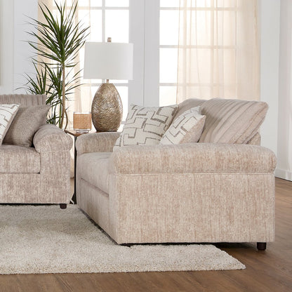 Nason Wide Wale Corduroy Sofa, Loveseat, and Cuddle Chair Set, Parchment