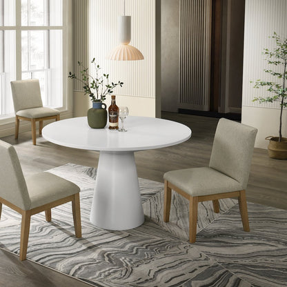 Rocco 5-Pc 48'' Pedestal Dining Set, Round Pedestal Table with 4 Chairs