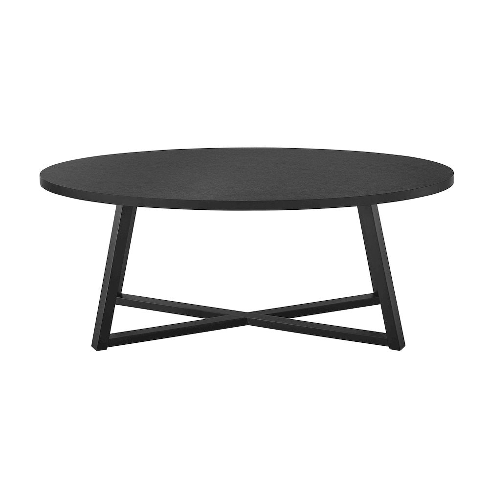 Modern Harmony Wood Oval Coffee Table
