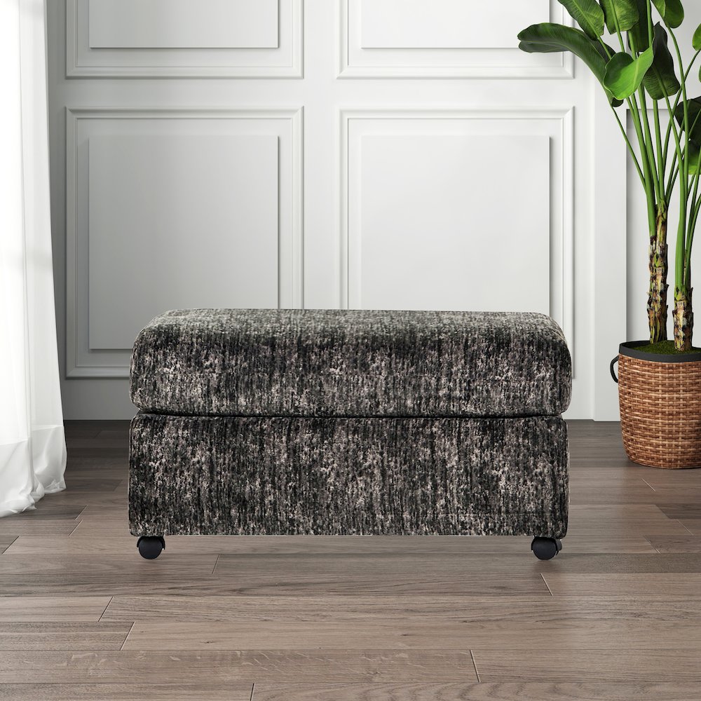 Nason Living Room Ottoman, Charcoal