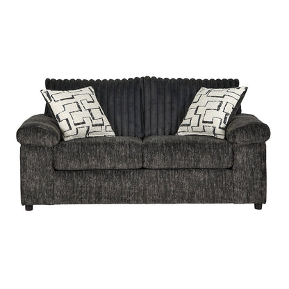 Nason Wide Wale Corduroy Loveseat, Charcoal