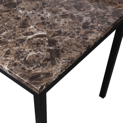 Modern Faux Marble Dining Table – Black Kitchen & Dining Room Tables
