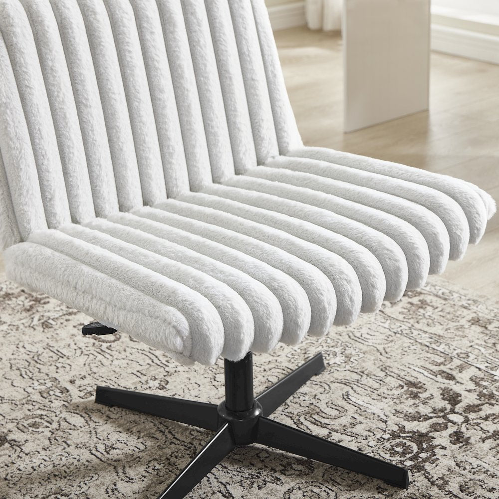 Blynn Adjustable Swivel Criss Cross Chair, Office Chair Vanity Chair