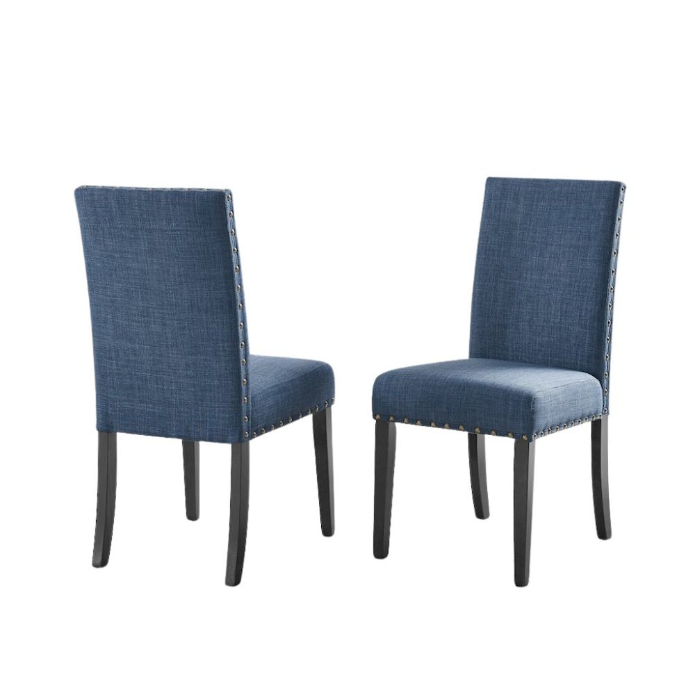 Blue 5-Piece Round Dining Table with Matching Kitchen & Dining Room Chairs