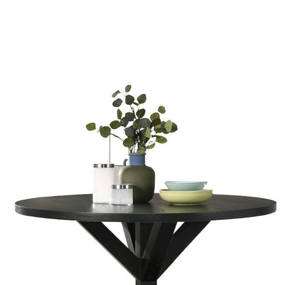 Black Round Dining Table for 4 – Kitchen & Dining Room Table in Wood