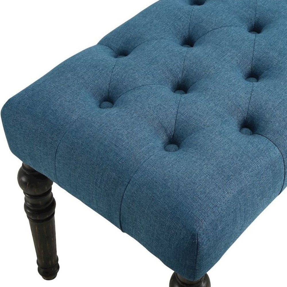 Blue Dining Table Set for 6 with Bench and Chairs, For Kitchen or Dining Areas