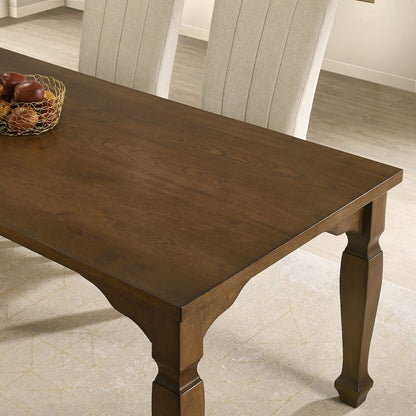 Rowan 72-inch Traditional Farmhouse Wood Dining Table, Walnut