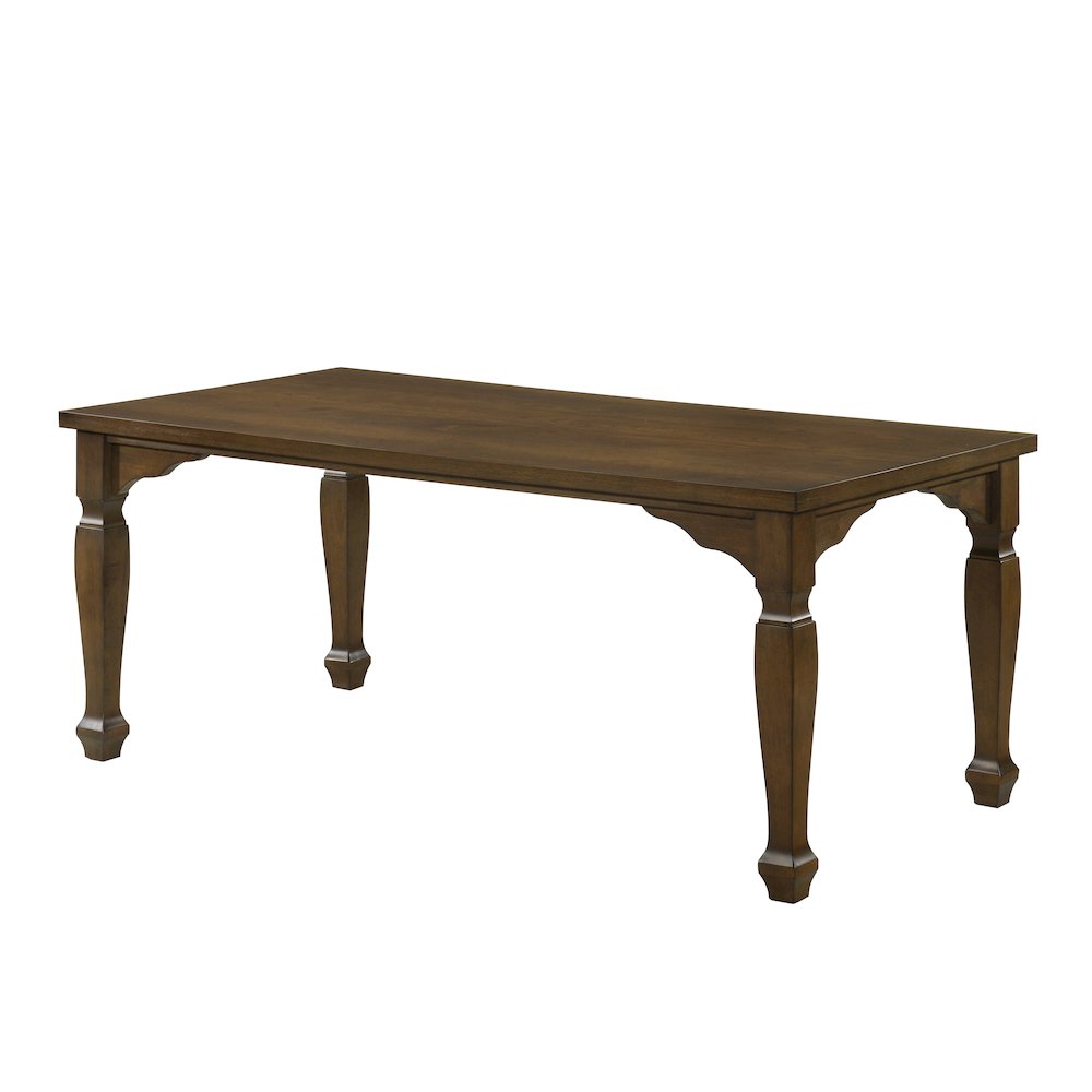 Rowan 5-Piece Dining Set, 72-inch Dining Table with 4 Chairs, Walnut Finish