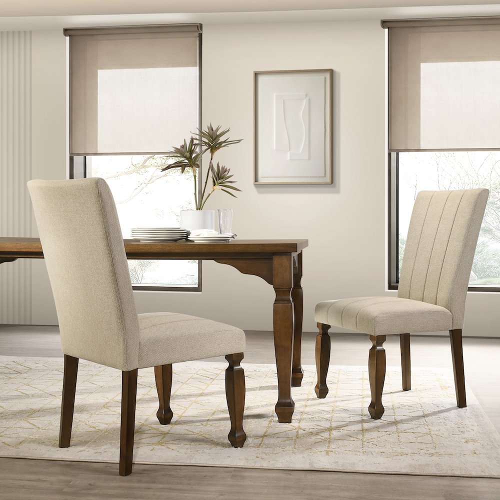 Rowan 6-Piece Dining Set, 72-inch Dining Table; 4 Chairs and Bench,Walnut Finish