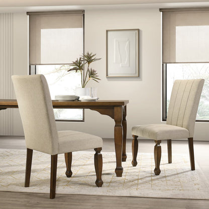 Rowan 6-Piece Dining Set, 72-inch Dining Table; 4 Chairs and Bench,Walnut Finish