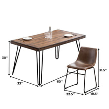 Antique Brown Dining Table Set with 6 Chairs, Kitchen and Dining Room Furniture