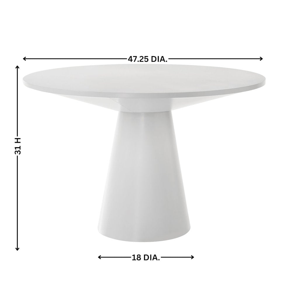 Rocco 5-Pc 48'' Pedestal Dining Set, Round Pedestal Table with 4 Chairs