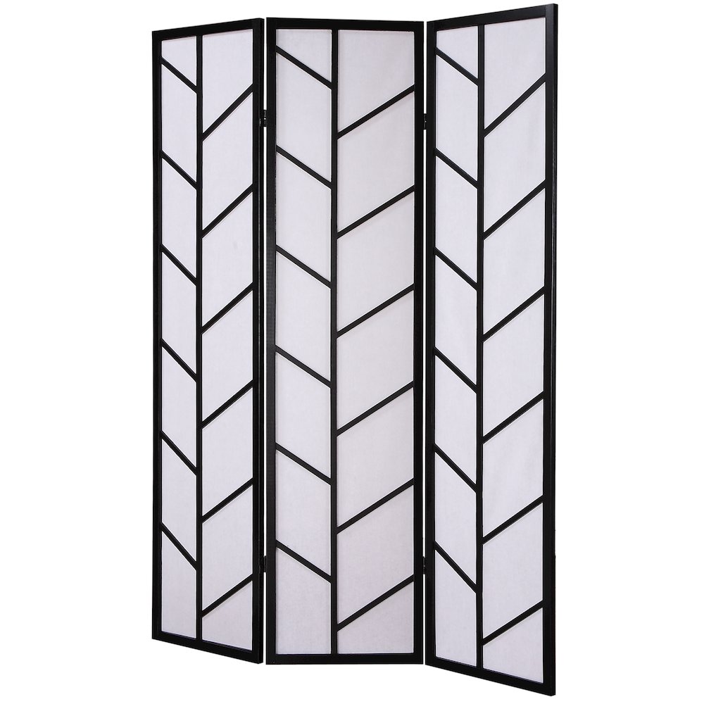 Yoyuke 3-Panel Climbing Screen Room Divider, Black