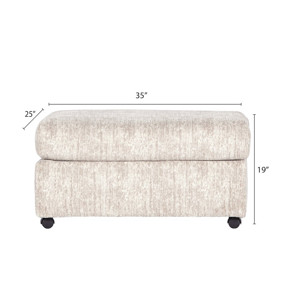Nason Wide Wale Corduroy Cuddle Chair and Ottoman Set, Parchment