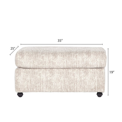Nason Wide Wale Corduroy Cuddle Chair and Ottoman Set, Parchment