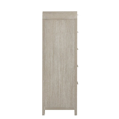 Tavari Contemporary 5-Drawer Wood Chest, Light Gray
