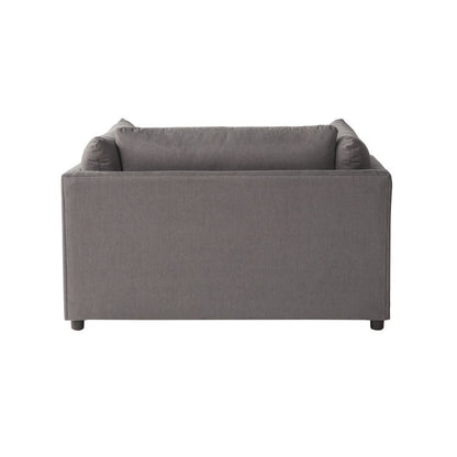 Enda Oversized Living Room Pillow Back Cuddler Arm Chair, Carbon Gray