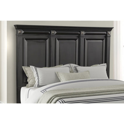 Renova Vintage Black Wood Panel Bed, King