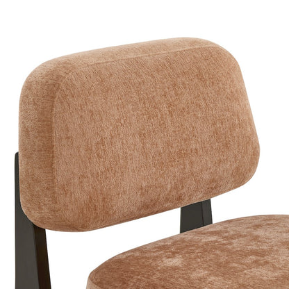 Solara Modern Accent Chair with Solid Wood Frame, Orange