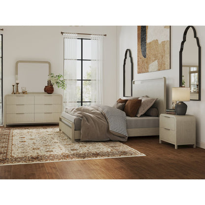Tavari 4-PC Queen Bedroom Set with Bed, Dresser, Mirror, Nightstand, Light Gray
