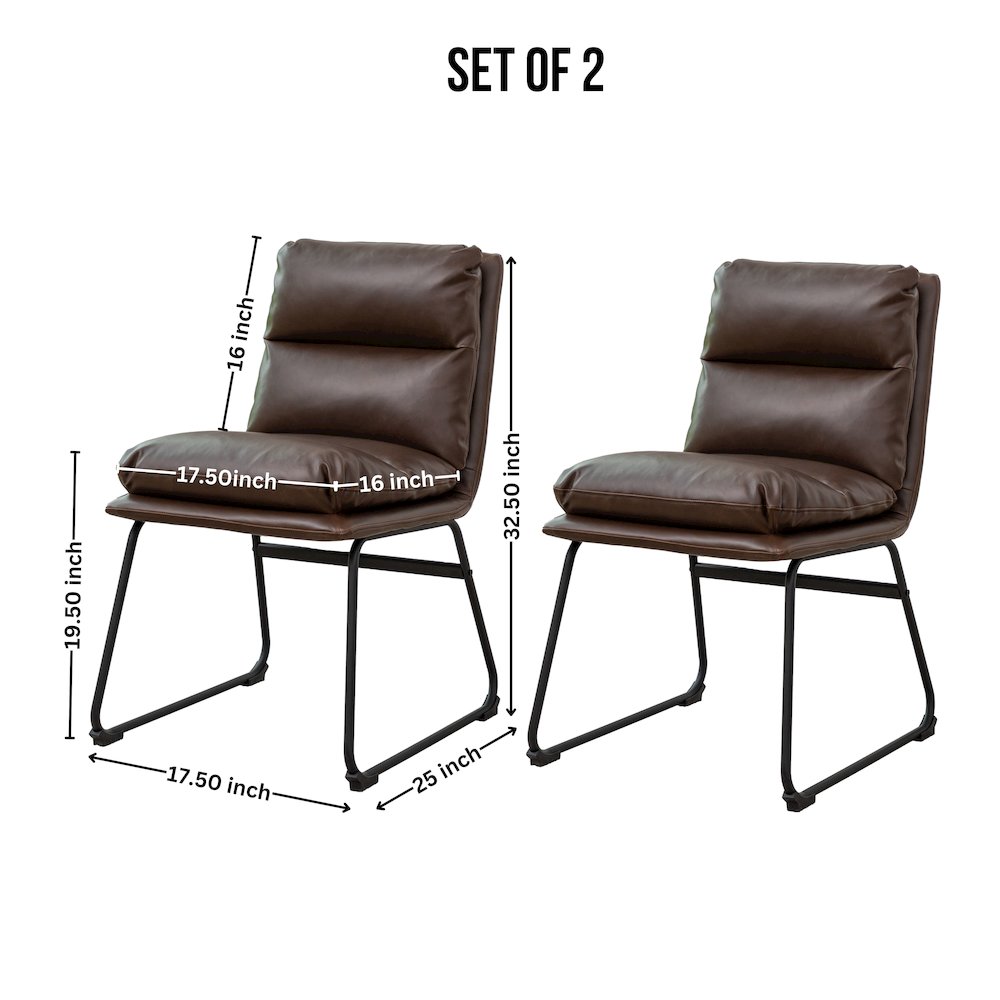 Milos Upholstered Dining Chairs, Set of 2