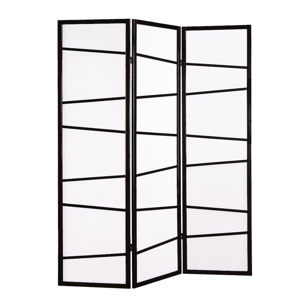 Nivna 3-Panel Screen Room Divider, Black