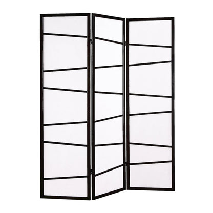 Nivna 3-Panel Screen Room Divider, Black