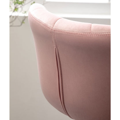 Ellston Upholstered Adjustable Swivel Barstools in Pink, Set of 2