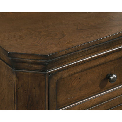 Wood Panel Bed, Dresser, Mirror, Nightstand, King, Antique Walnut Finish