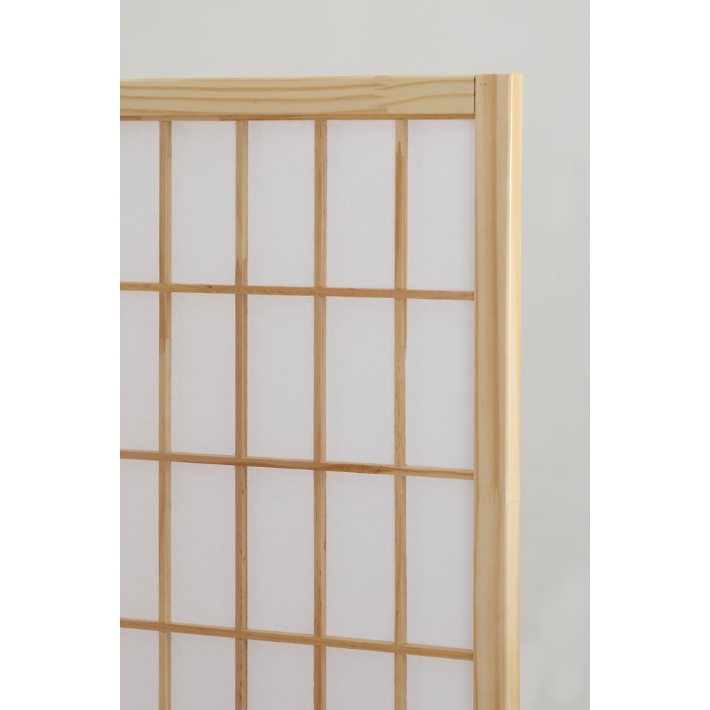 Japp 4 Panel Oriental Shoji Screen / Room Divider, Natural