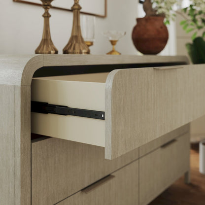 Tavari Contemporary 6-Drawer Wood Dresser, Light Gray