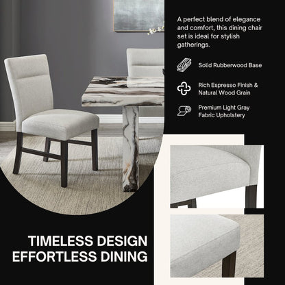 Cavira Modern Faux Marble Dining Table with 4 Chairs and Bench