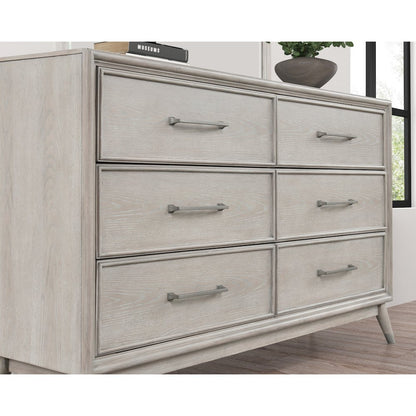 Seluna 5-Piece Bedroom Set with Touch LED Lighting, Gray Oak Finish, Queen
